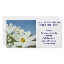 FLOWER DAISIES Photo Card Announcement Invitations