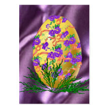 Flower Decorated Egg Business Cards