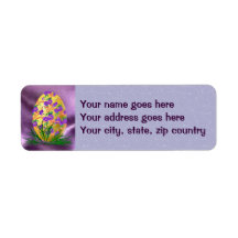 Flower Decorated Egg Custom Return Address Label