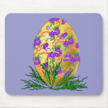 Flower Decorated Egg Mouse Mat