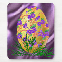 Flower Decorated Egg Mousepad