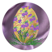 Flower Decorated Egg Plate