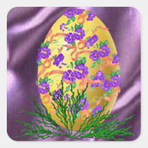 Flower Decorated Egg Stickers