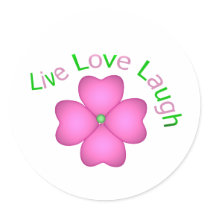 Flower Design - Live Love Laugh Stickers