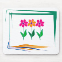 Flower Design Mouse Pad