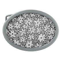 Flower Design - White on Black