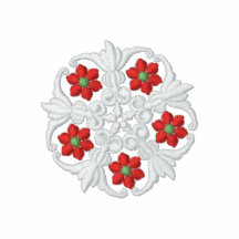 Flower Doile Embroidered Women's T-Shirt