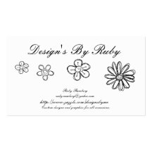 Flower Doodle Business Card
