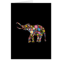 Flower Elephant Cards