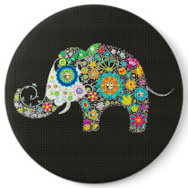 Flower Elephant With Diamond Studs