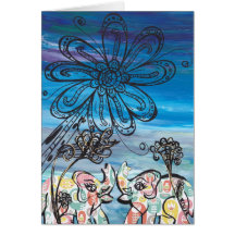 Flower Elephants Greeting Card