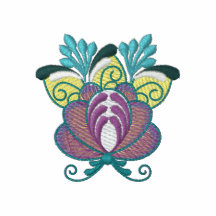 Flower Embroidered Women's Polo T-Shirt