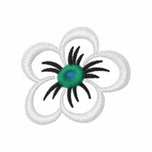 Flower Embroidered Women's T-Shirt