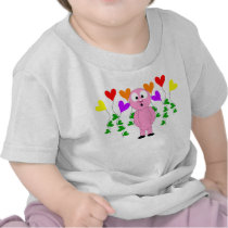 Flower Fantasy with Hearts Tee Shirt