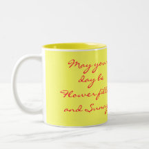 Flower filled sunny day mug