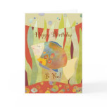Flower Fish Happy Birthday Card