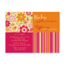 Flower Fizz Pink & Orange • Baby Shower Invitation