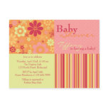 Flower Fizz Pink & Orange • Baby Shower Invitation Postcards