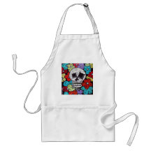 Flower For You - Dia De Los Muertos Apron