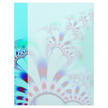 Flower · Fractal Art · Turquoise letterhead