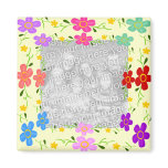 flower frame template magnet