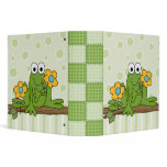 flower froggy frog 3 ring binder