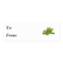 flower froggy frog business card templates