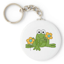 flower froggy frog key chain
