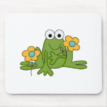 flower froggy frog mousepad