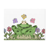 Flower Garden Frog T-shirts and Gifts Postcard