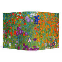 Flower Garden, Gustav Klimt 3 Ring Binders