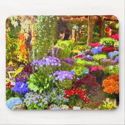 Flower Garden Mouse Pad by Hoffard