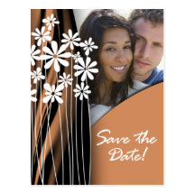 Flower Garden Save the Date Postcard (copper)