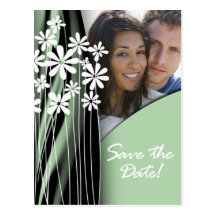 Flower Garden Save the Date Postcard (willow)