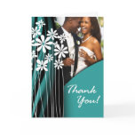 Flower Garden Thank You (dark teal)