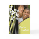 Flower Garden Wedding Photo Invitation (maize)