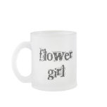 Flower Girl Black Text Mug