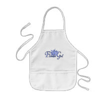 Flower Girl Blue Aprons