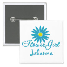 Flower Girl/ Blue Daisy Pin