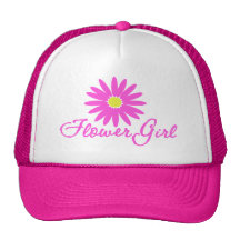 Flower Girl Daisy/ Pink Mesh Hats