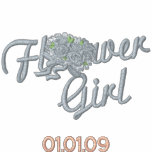 Flower Girl Floral - Blue embroidered shirts