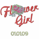 Flower Girl Floral - Pink embroidered shirts