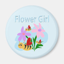 Flower Girl Fridge Magnet