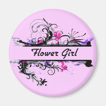 Flower Girl Fridge Magnets