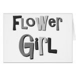 Flower Girl Grey Greeting Card