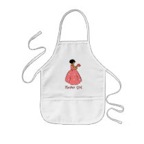 Flower Girl in Coral Apron