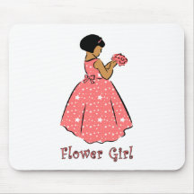 Flower Girl in Coral Mousepad