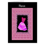 FLOWER GIRL Invitation - PINK Dress Greeting Cards