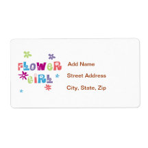Flower Girl Personalised Shipping Label