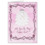 Flower Girl Pink Greeting Cards